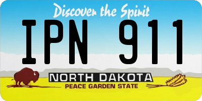 ND license plate IPN911