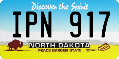 ND license plate IPN917