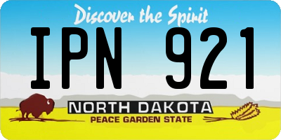 ND license plate IPN921