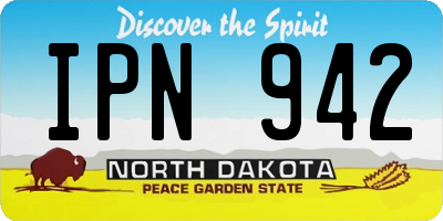 ND license plate IPN942