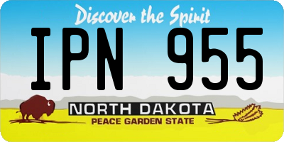ND license plate IPN955