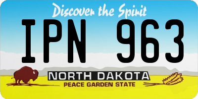ND license plate IPN963