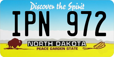 ND license plate IPN972