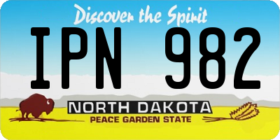 ND license plate IPN982