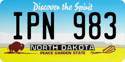 ND license plate IPN983