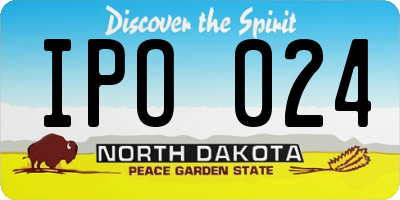 ND license plate IPO024