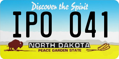 ND license plate IPO041