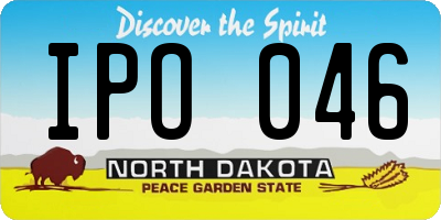 ND license plate IPO046