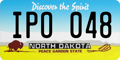 ND license plate IPO048