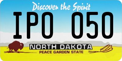 ND license plate IPO050