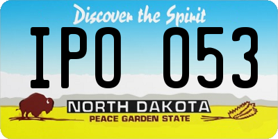 ND license plate IPO053