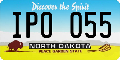 ND license plate IPO055