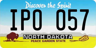 ND license plate IPO057
