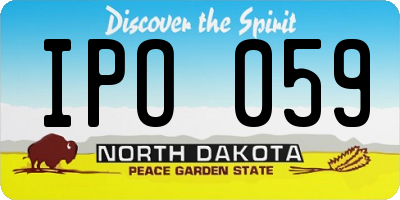 ND license plate IPO059
