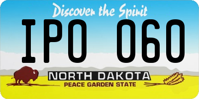 ND license plate IPO060