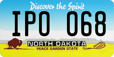 ND license plate IPO068