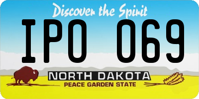 ND license plate IPO069