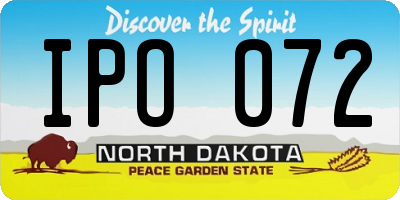 ND license plate IPO072
