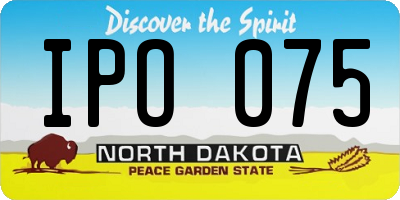 ND license plate IPO075