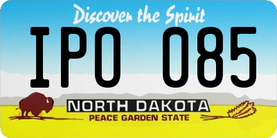 ND license plate IPO085