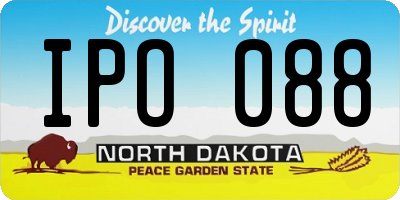 ND license plate IPO088