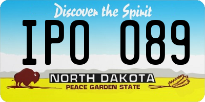ND license plate IPO089