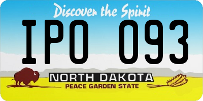 ND license plate IPO093