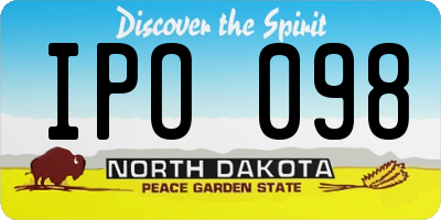 ND license plate IPO098