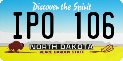 ND license plate IPO106