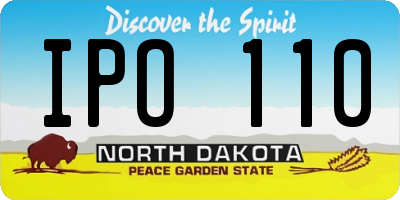 ND license plate IPO110