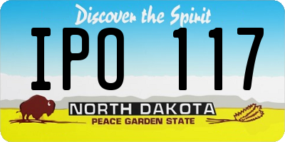 ND license plate IPO117