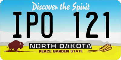 ND license plate IPO121