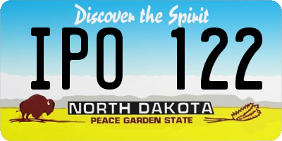ND license plate IPO122