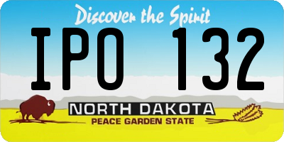 ND license plate IPO132
