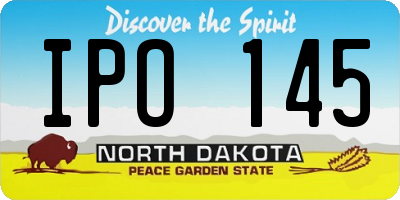 ND license plate IPO145