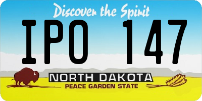 ND license plate IPO147