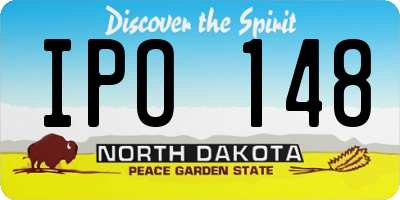 ND license plate IPO148
