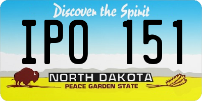 ND license plate IPO151