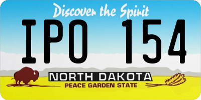 ND license plate IPO154