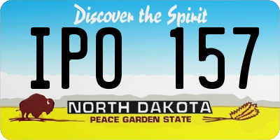 ND license plate IPO157