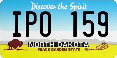 ND license plate IPO159
