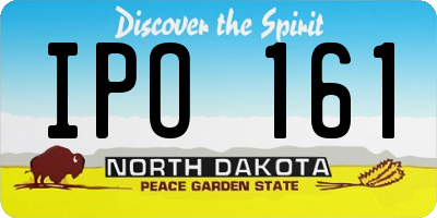 ND license plate IPO161