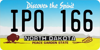 ND license plate IPO166