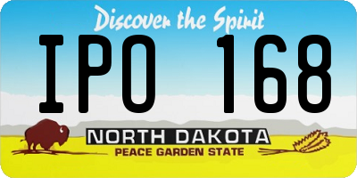 ND license plate IPO168