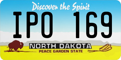 ND license plate IPO169