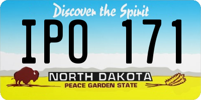 ND license plate IPO171