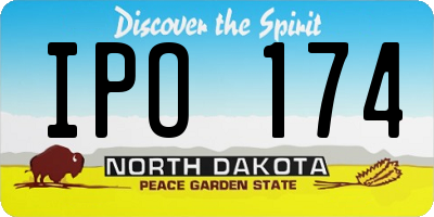 ND license plate IPO174