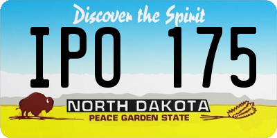 ND license plate IPO175