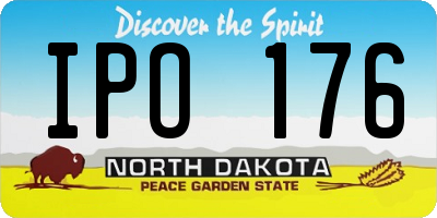 ND license plate IPO176