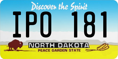 ND license plate IPO181